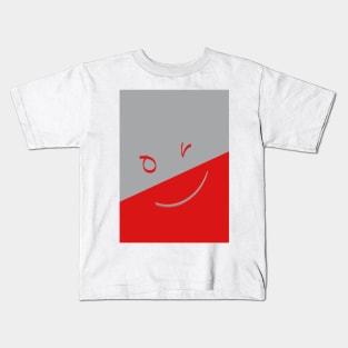 Two Tone Smiley Kids T-Shirt